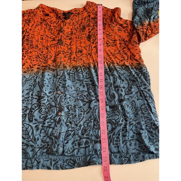 Intro Women’s Top L Large Multicolor Print Long Sleeve Tunic - Picture 5 of 7